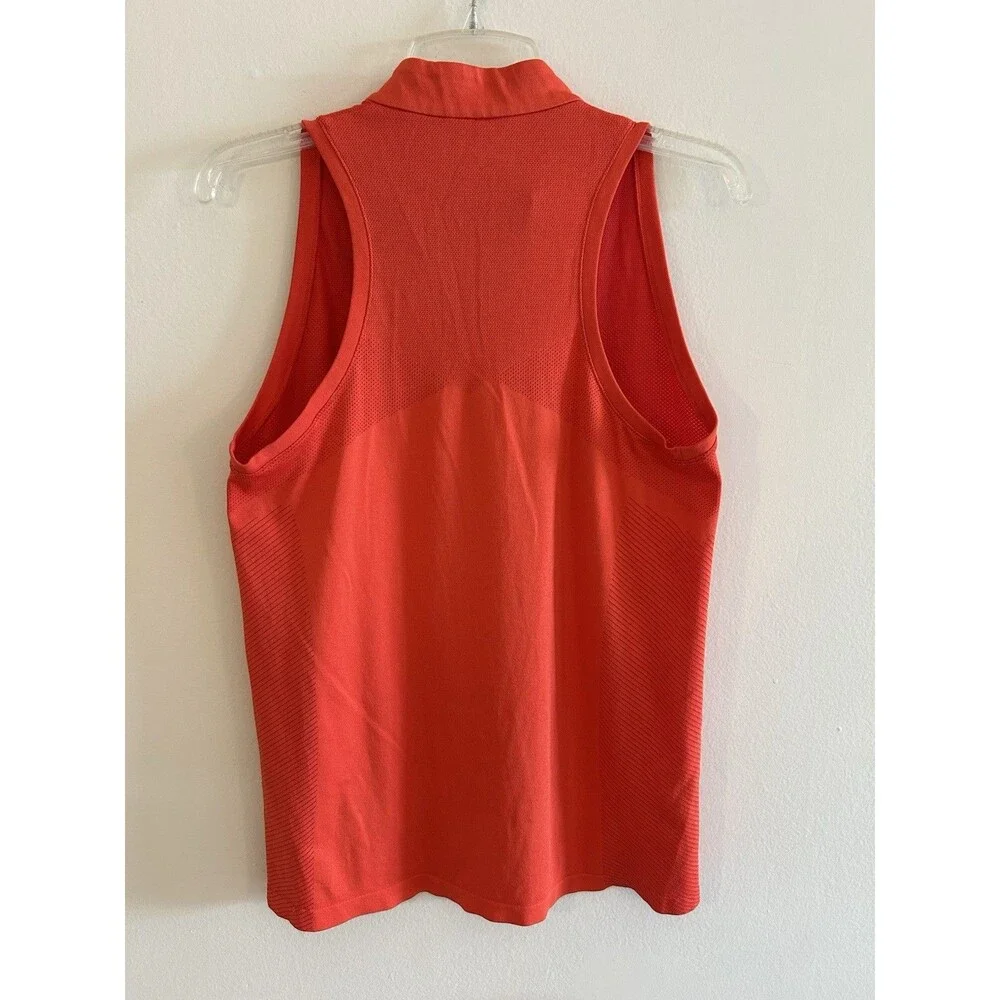 Nike Golf Womens Dri Fit Victory Polo Sleeveless Orange Size L